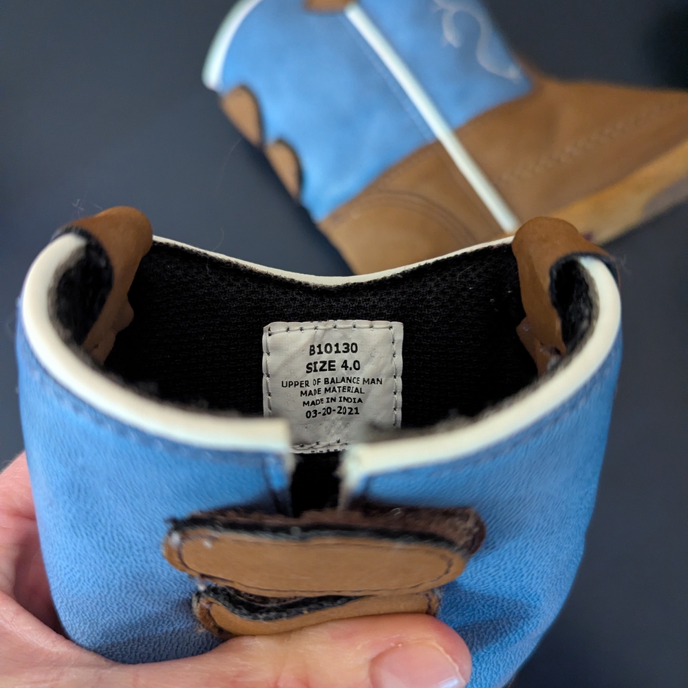 Boot Barn Blue & Brown Toddler 4 Boots - Picture 4 of 5